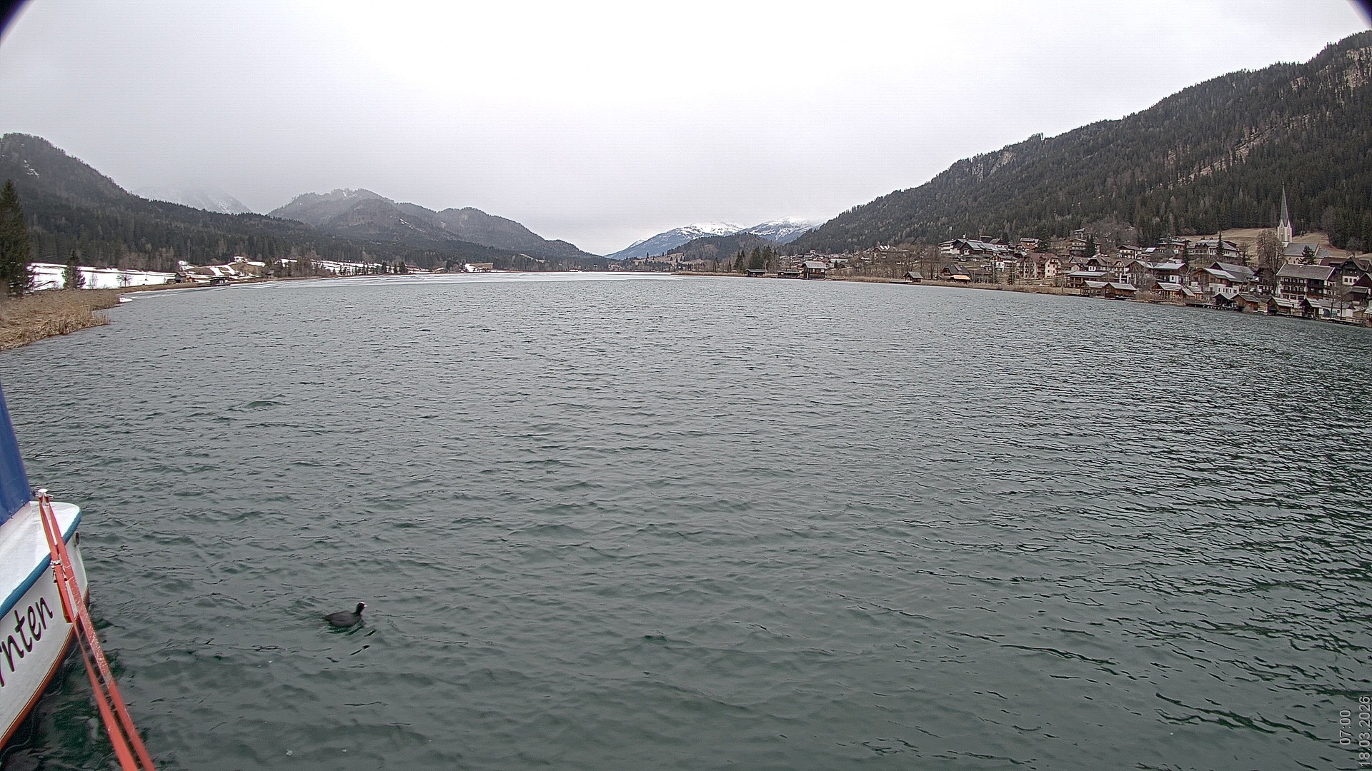 Archiv Foto Webcam Blick über den Weissensee in Kärnten