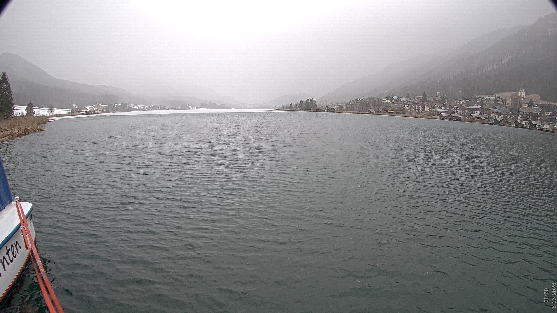 Archiv Foto Webcam Blick über den Weissensee in Kärnten