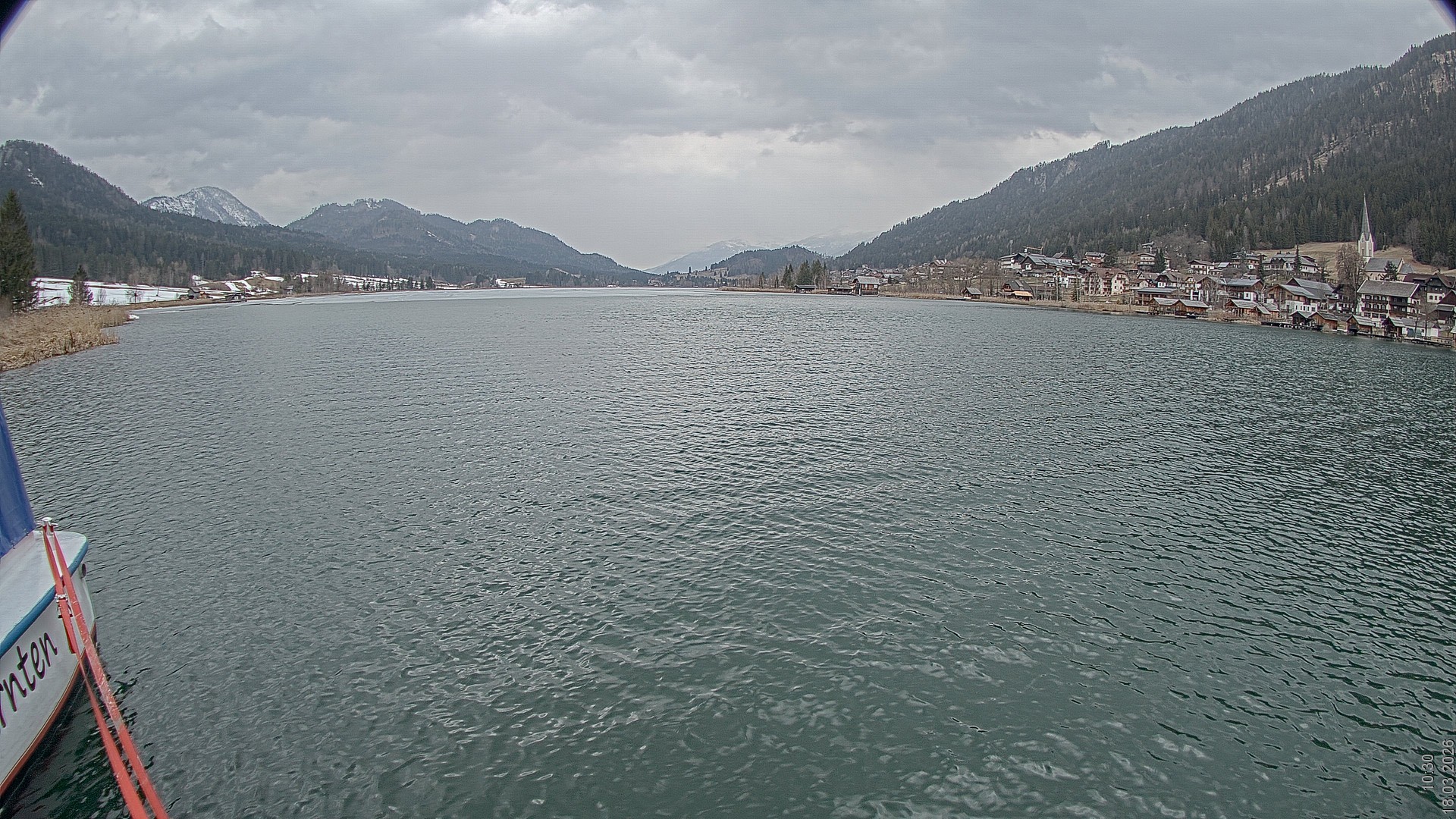 Archiv Foto Webcam Blick über den Weissensee in Kärnten