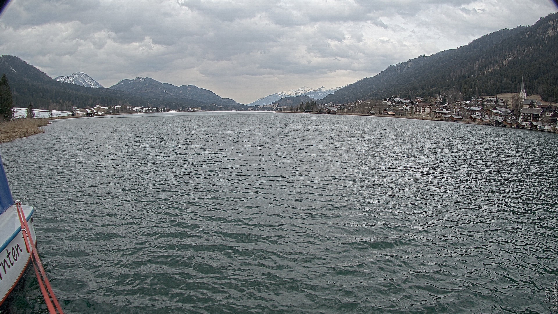 Archiv Foto Webcam Blick über den Weissensee in Kärnten