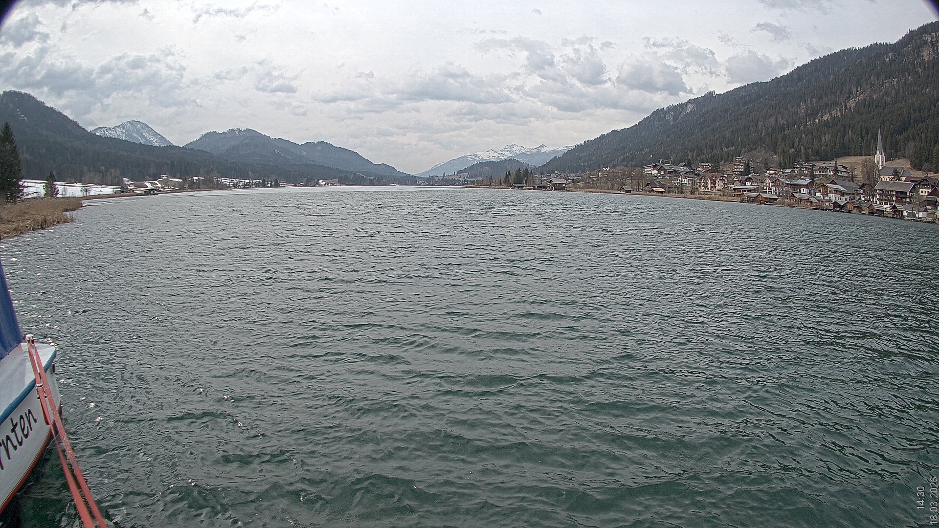 Archiv Foto Webcam Blick über den Weissensee in Kärnten