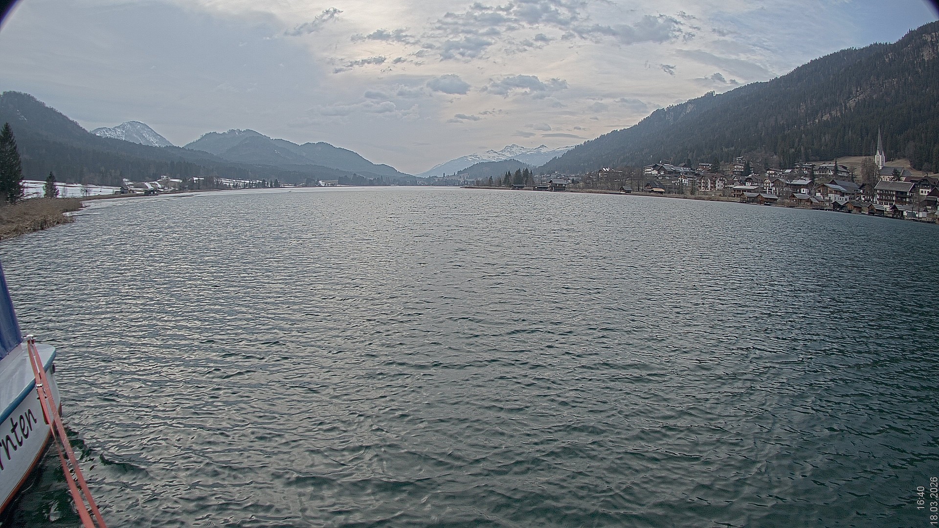Archiv Foto Webcam Blick über den Weissensee in Kärnten