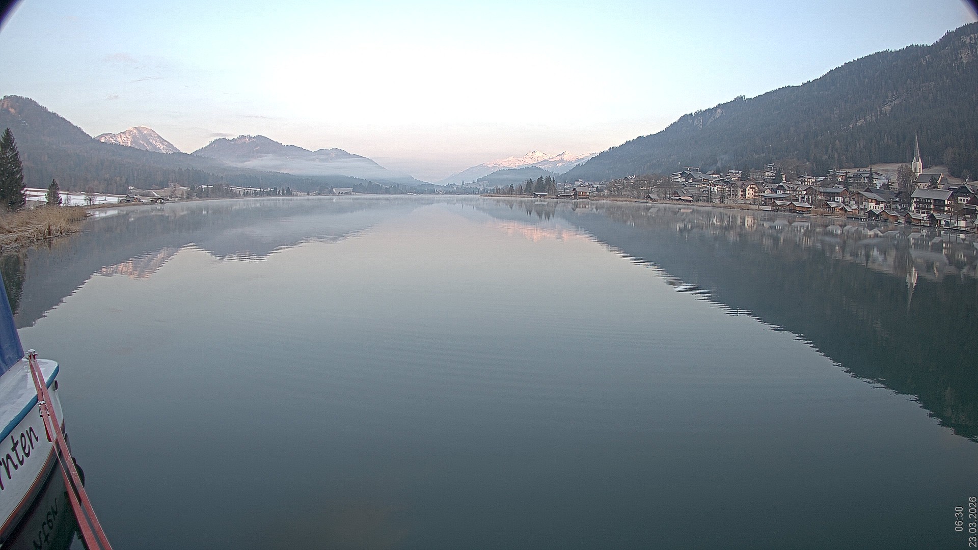 Archiv Foto Webcam Blick über den Weissensee in Kärnten
