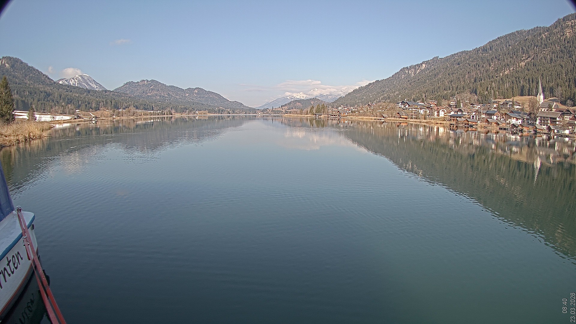 Archiv Foto Webcam Blick über den Weissensee in Kärnten