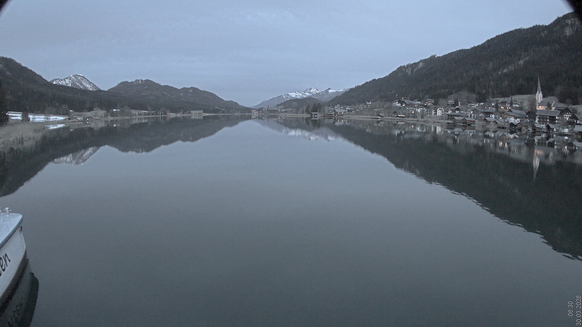 Archiv Foto Webcam Blick über den Weissensee in Kärnten