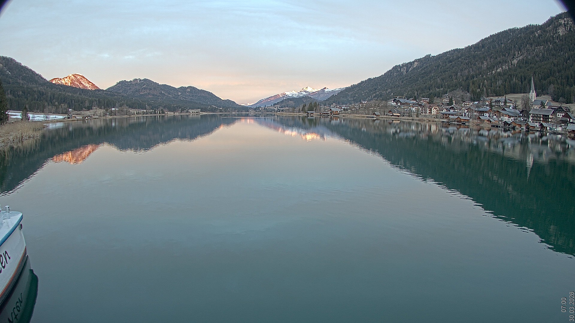 Archiv Foto Webcam Blick über den Weissensee in Kärnten