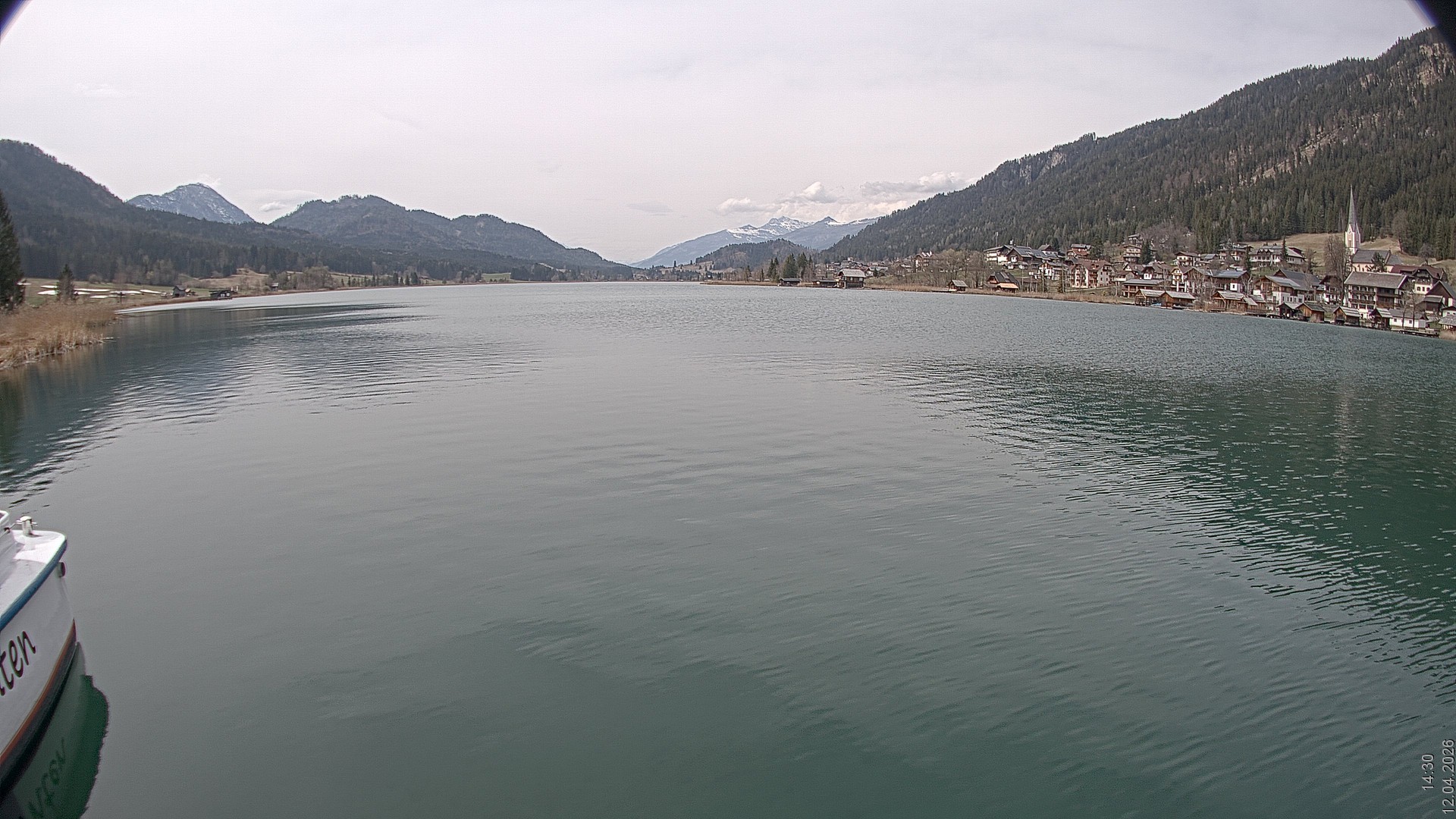 Archiv Foto Webcam Blick über den Weissensee in Kärnten