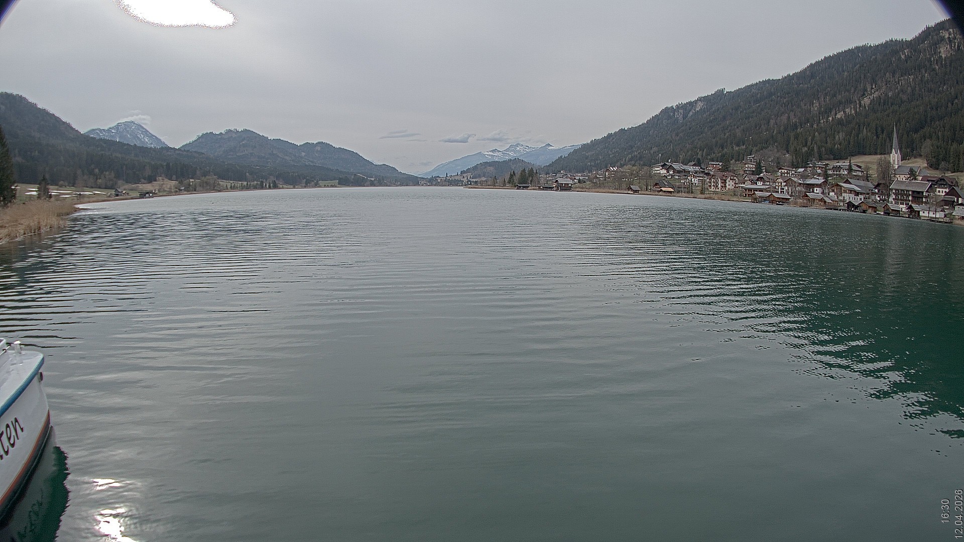 Archiv Foto Webcam Blick über den Weissensee in Kärnten