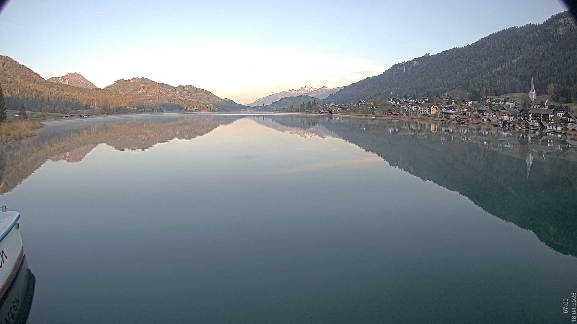 Archived image Webcam View of Lake Weissensee