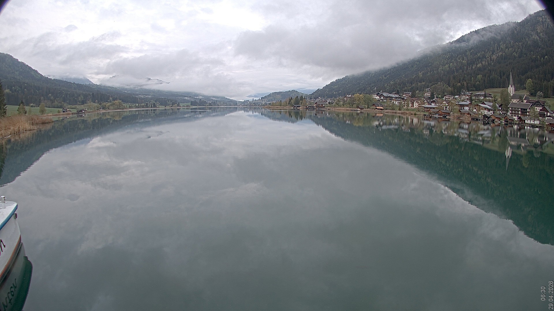Archiv Foto Webcam Blick über den Weissensee in Kärnten