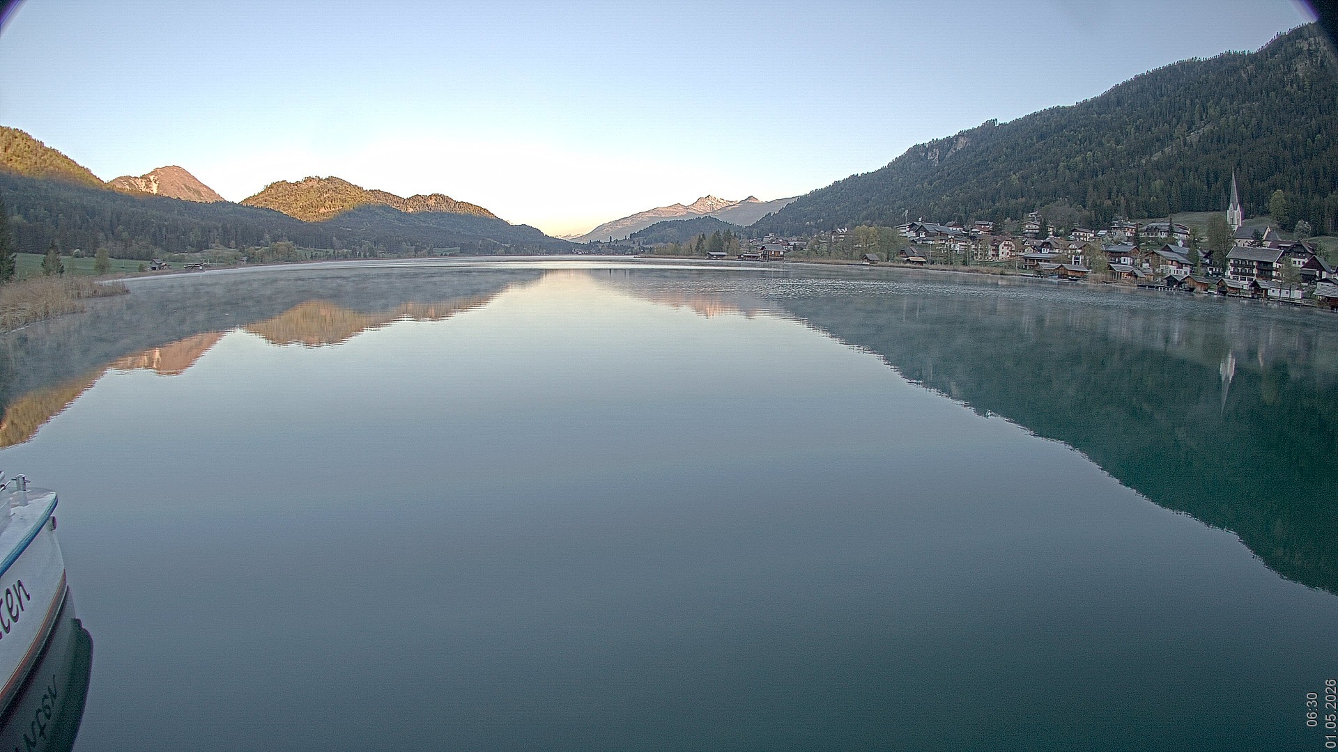 Archiv Foto Webcam Blick über den Weissensee in Kärnten