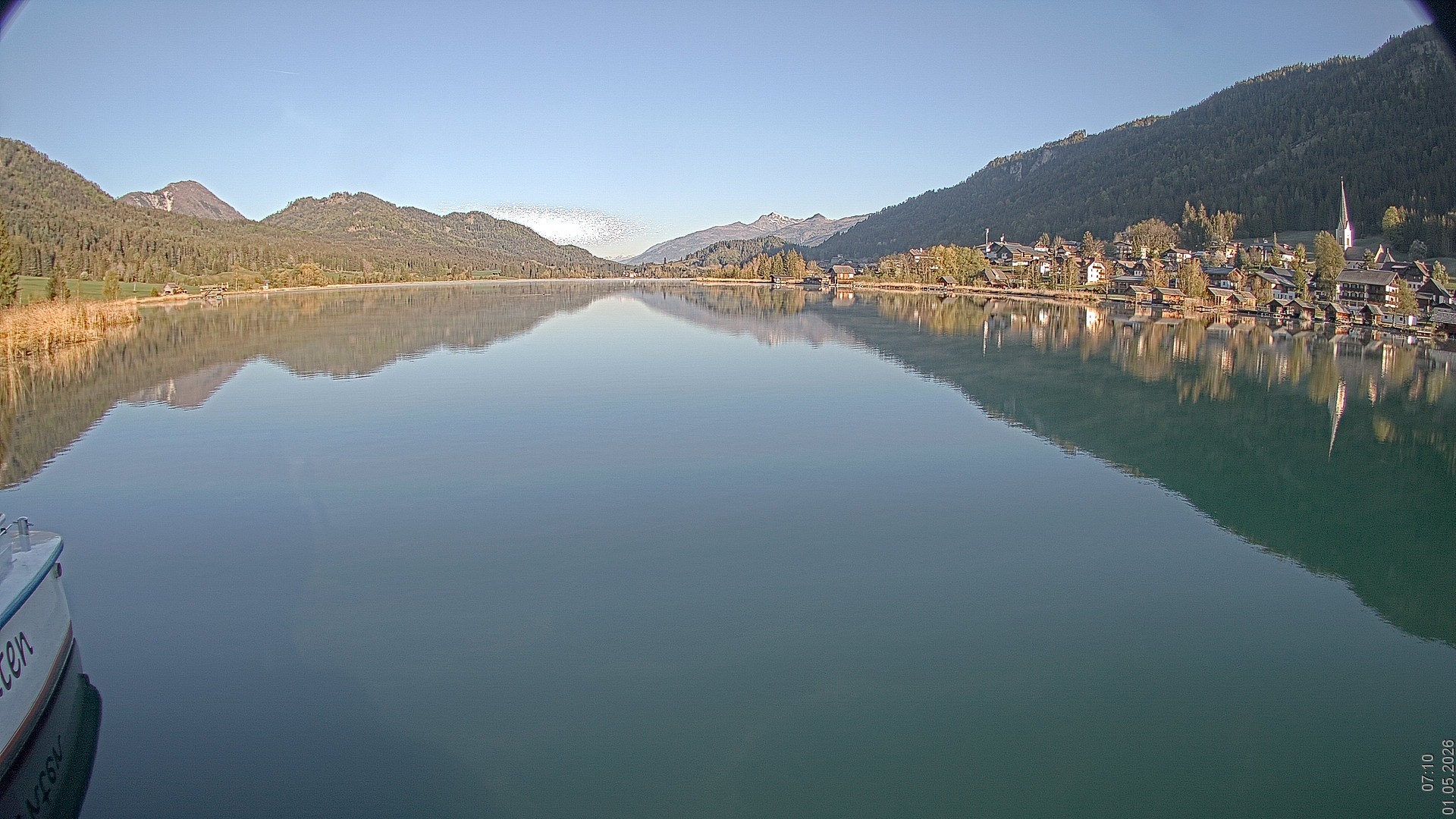 Archiv Foto Webcam Blick über den Weissensee in Kärnten