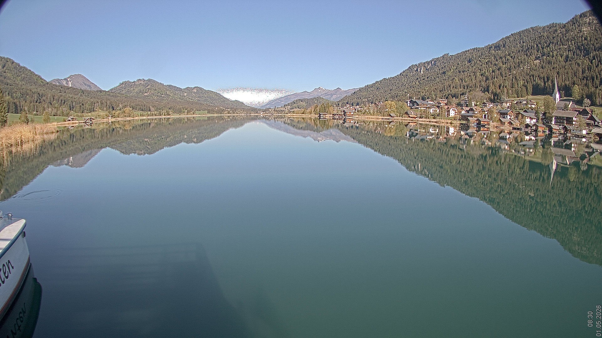Archiv Foto Webcam Blick über den Weissensee in Kärnten