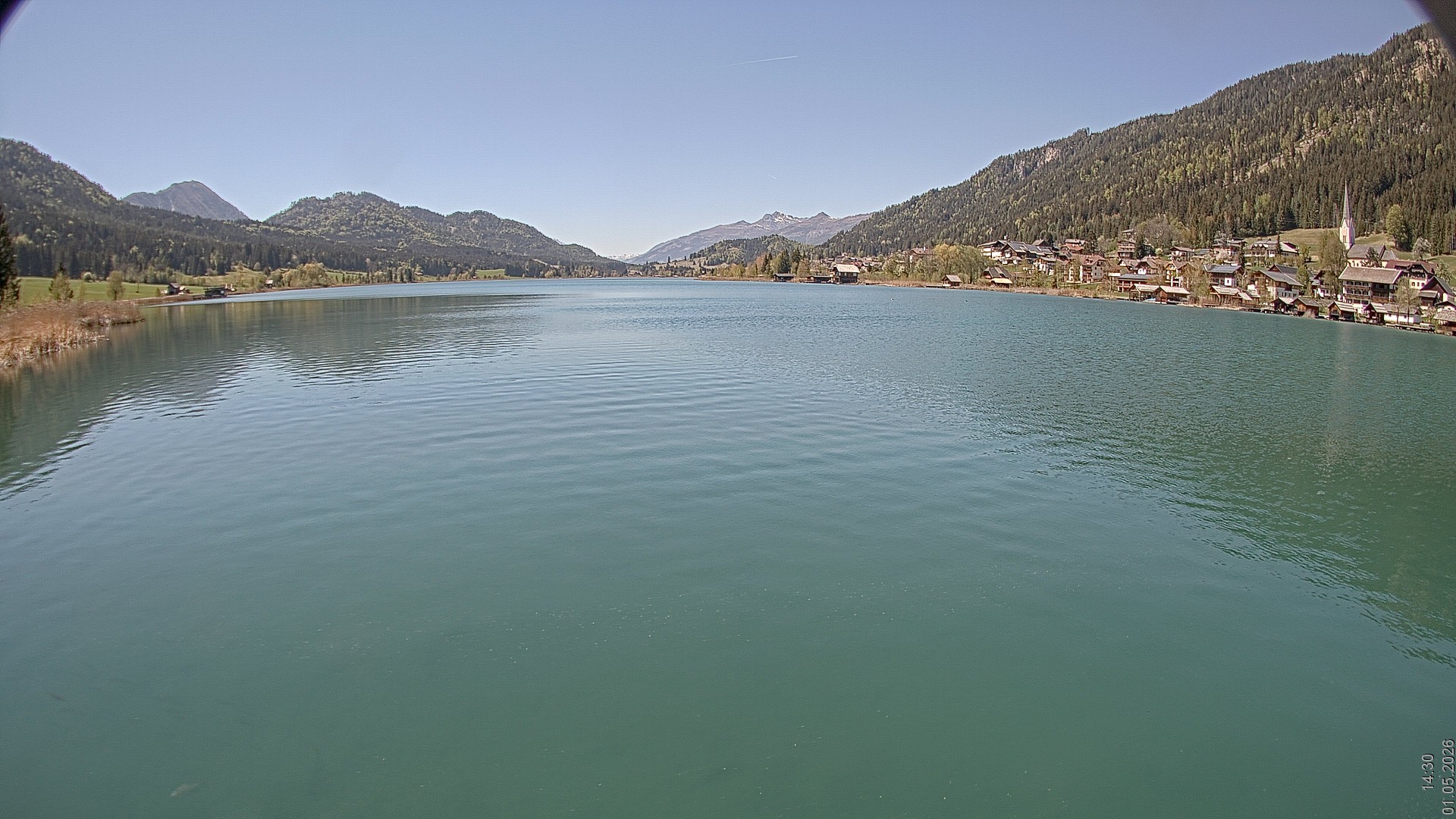Archiv Foto Webcam Blick über den Weissensee in Kärnten