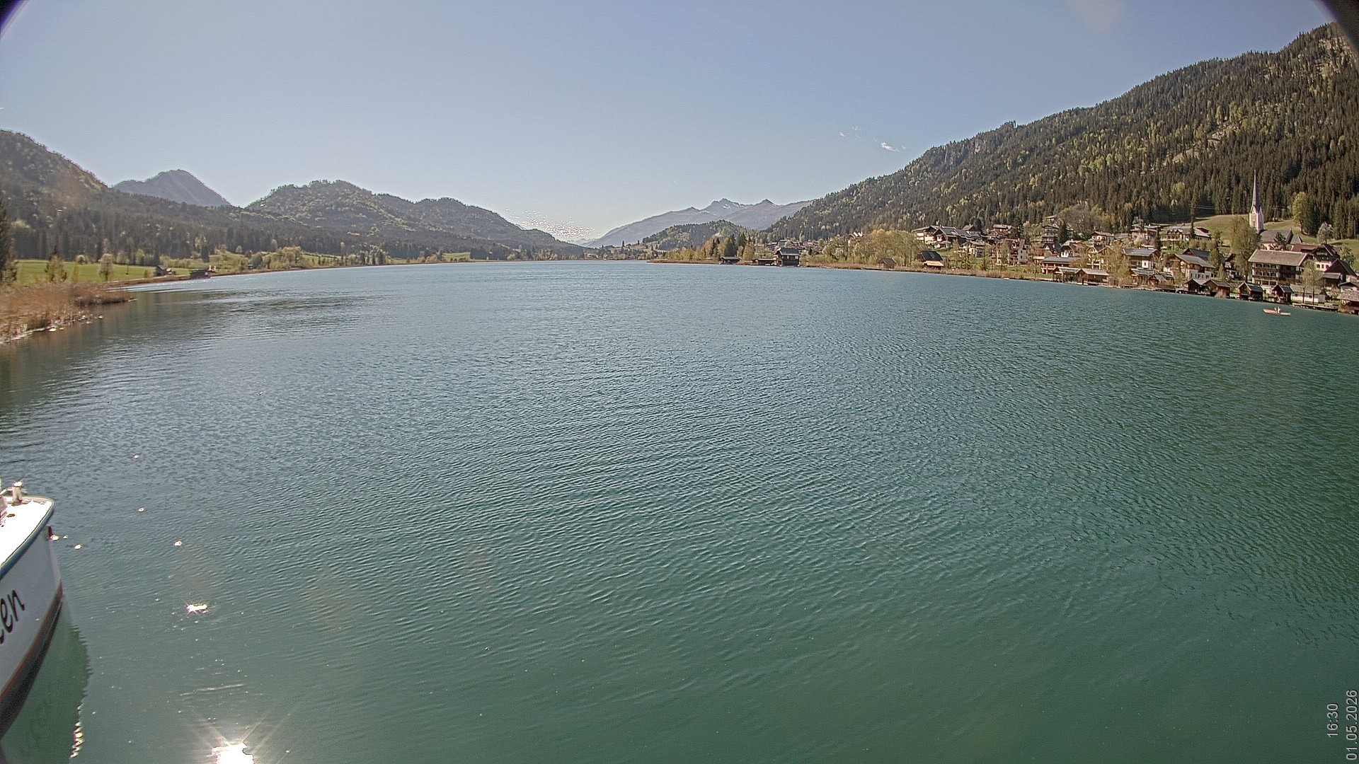 Archiv Foto Webcam Blick über den Weissensee in Kärnten