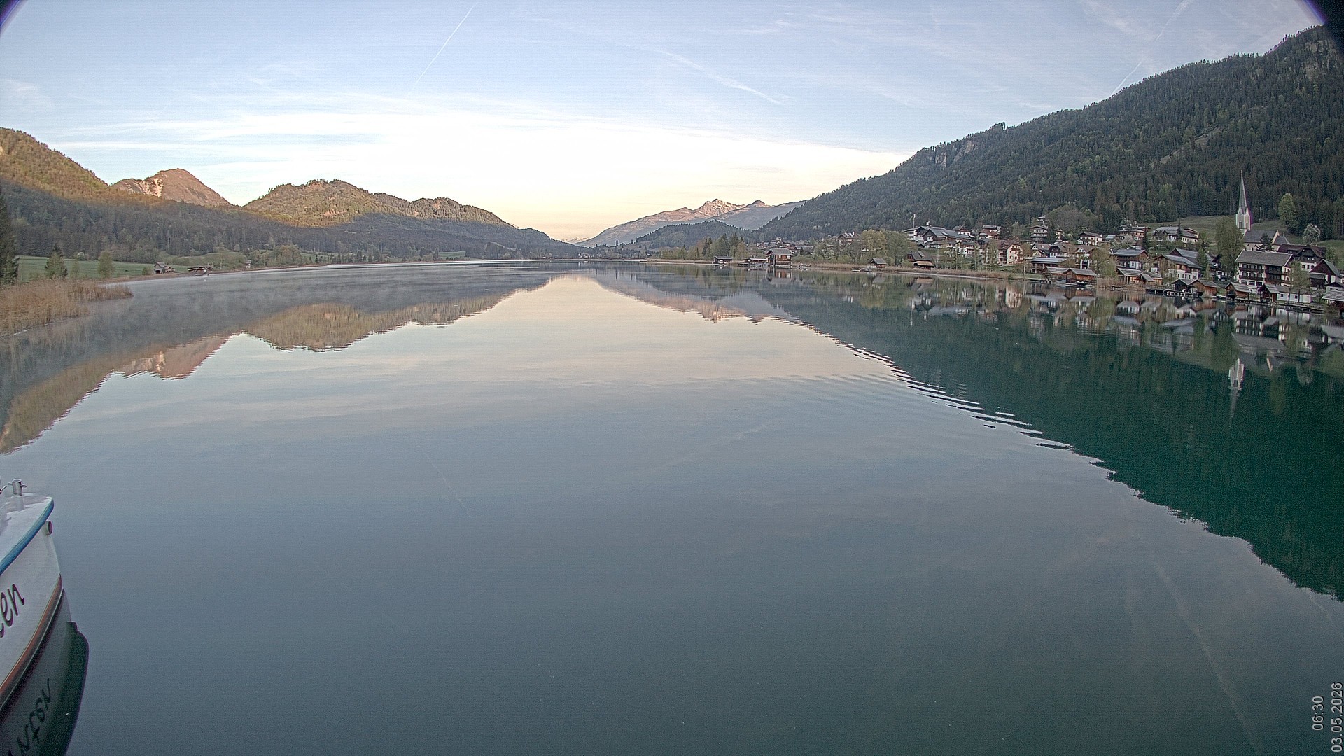 Archiv Foto Webcam Blick über den Weissensee in Kärnten