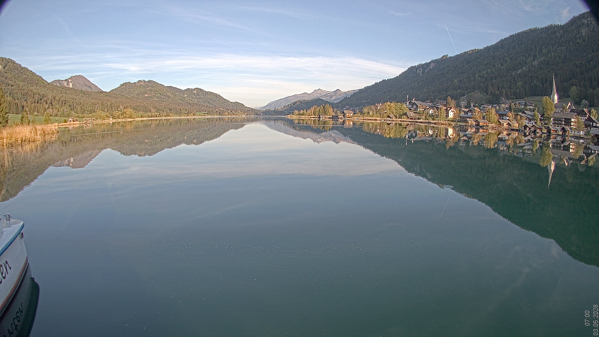 Archiv Foto Webcam Blick über den Weissensee in Kärnten