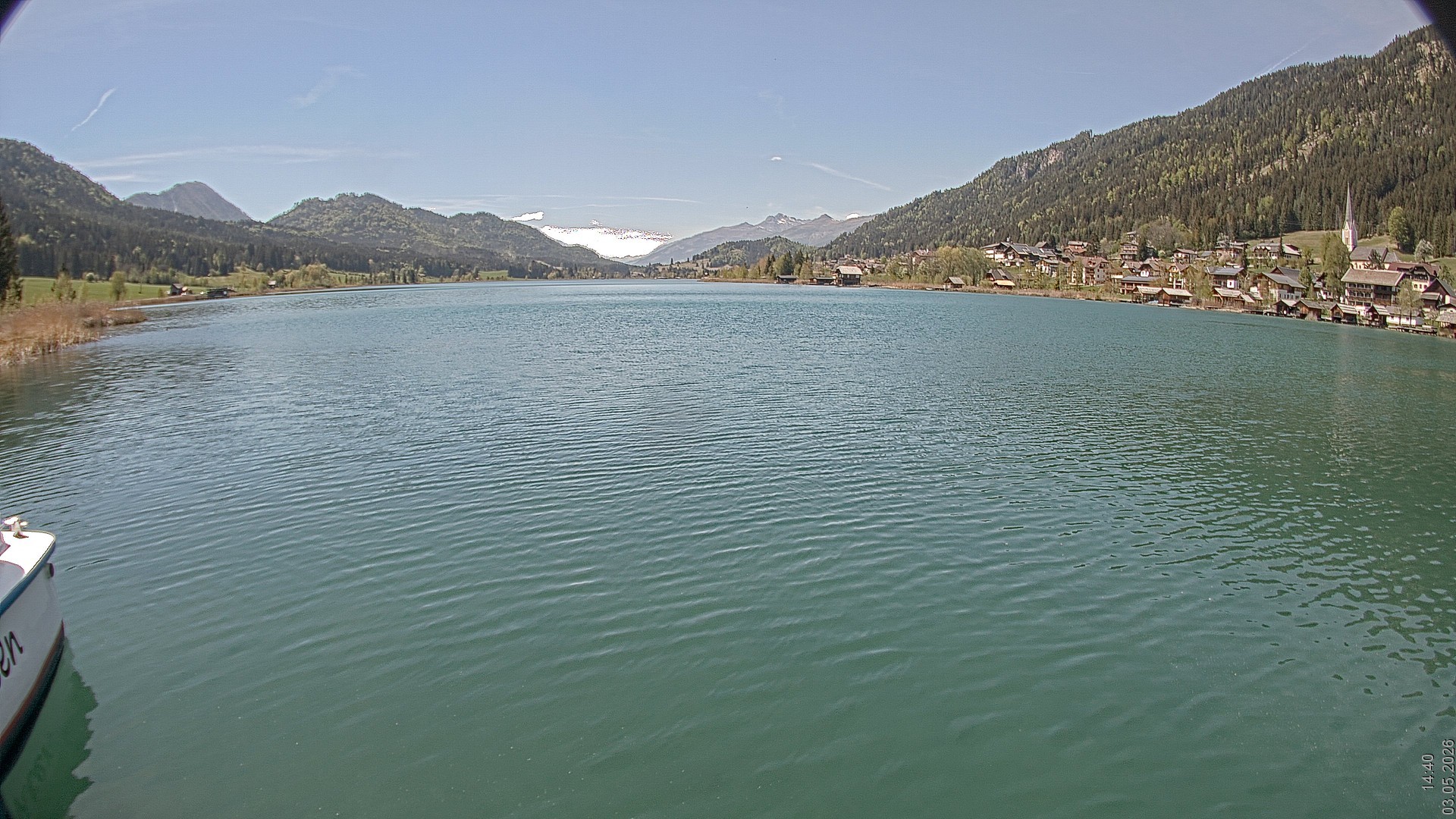 Archiv Foto Webcam Blick über den Weissensee in Kärnten
