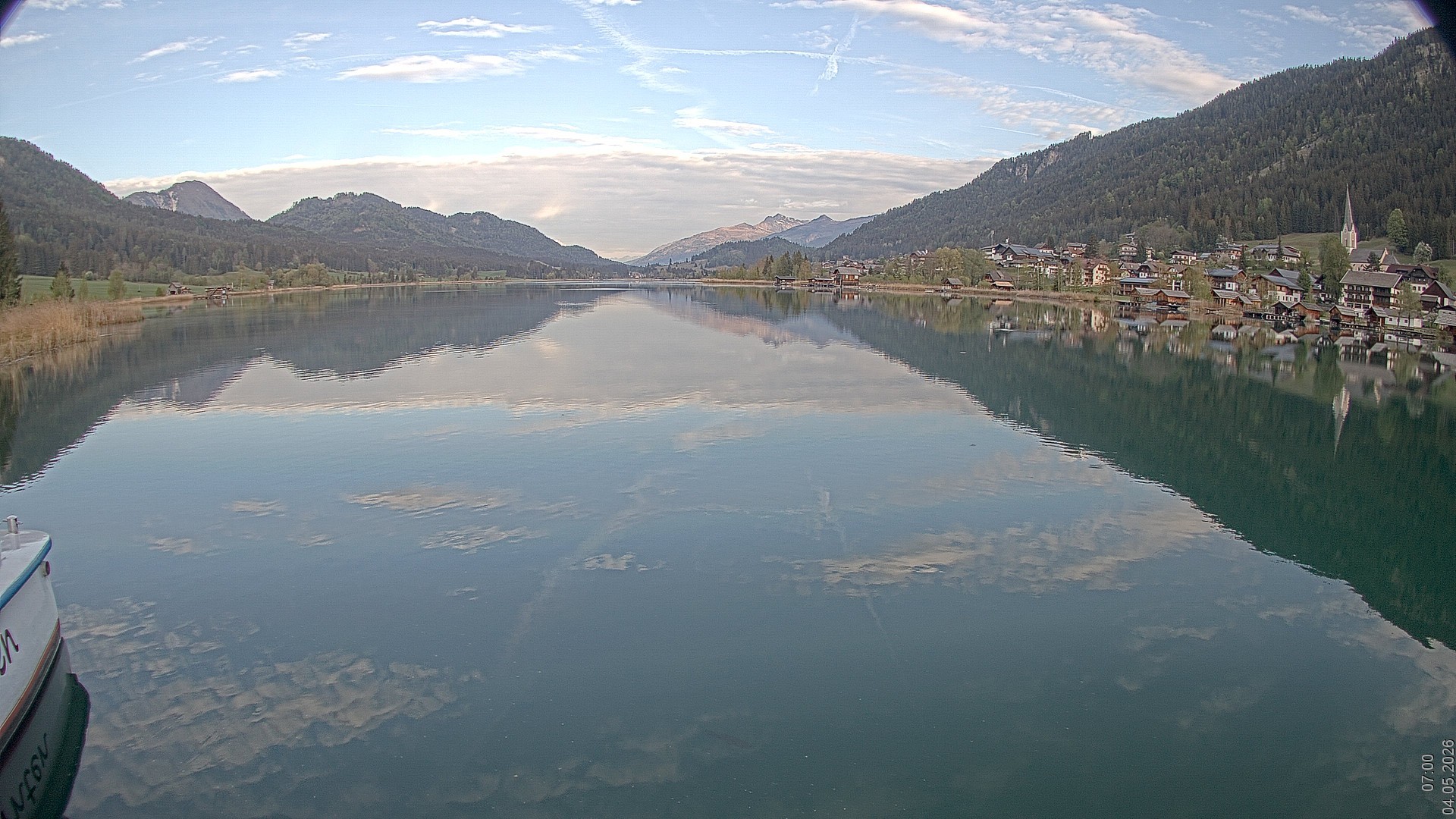 Archiv Foto Webcam Blick über den Weissensee in Kärnten