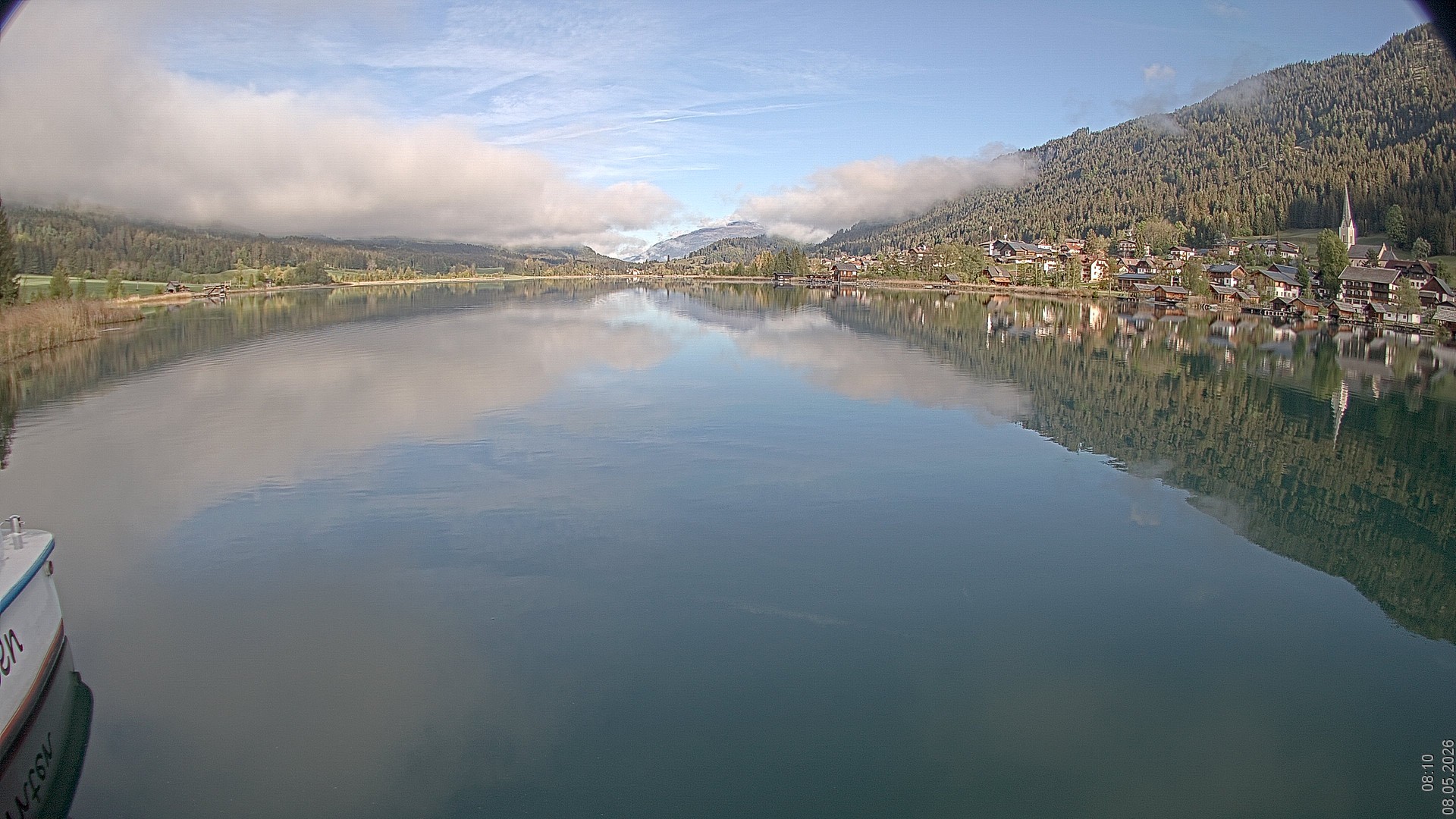 Archiv Foto Webcam Blick über den Weissensee in Kärnten