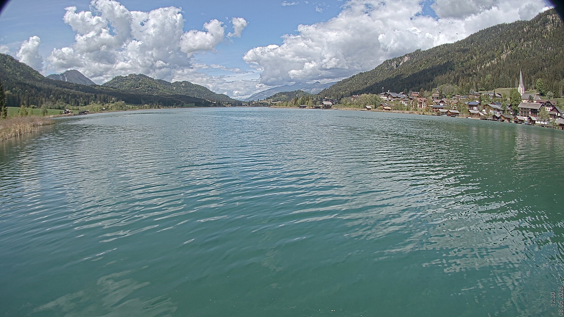 Archiv Foto Webcam Blick über den Weissensee in Kärnten