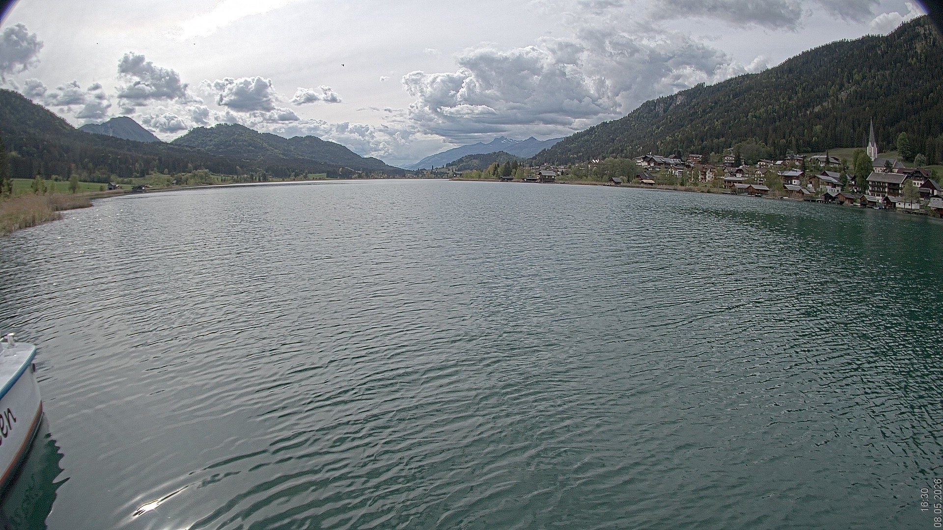 Archiv Foto Webcam Blick über den Weissensee in Kärnten