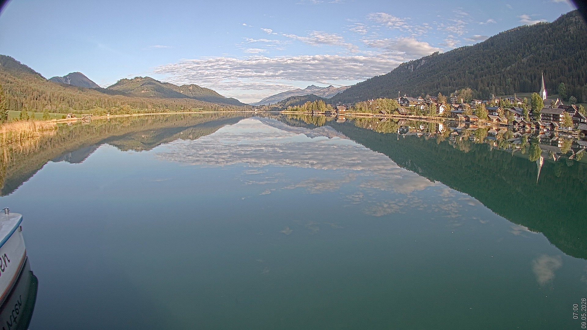 Archiv Foto Webcam Blick über den Weissensee in Kärnten