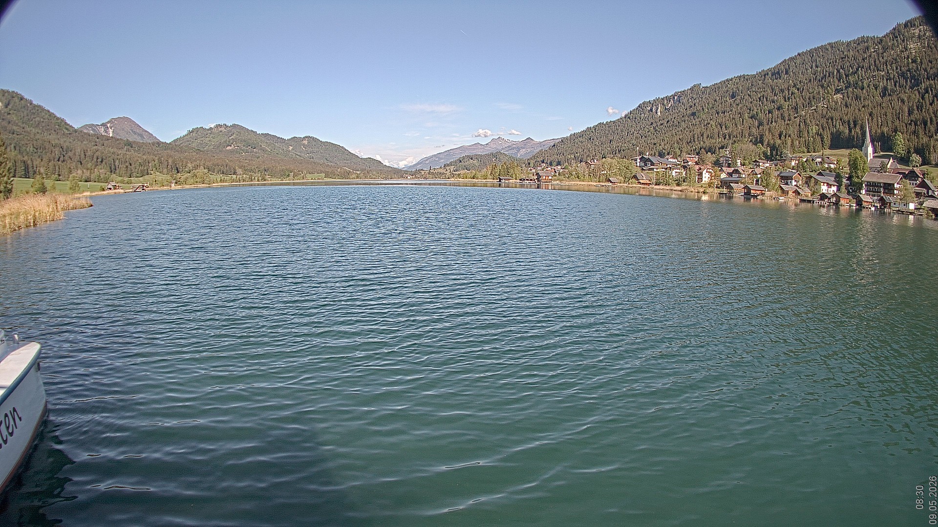 Archiv Foto Webcam Blick über den Weissensee in Kärnten