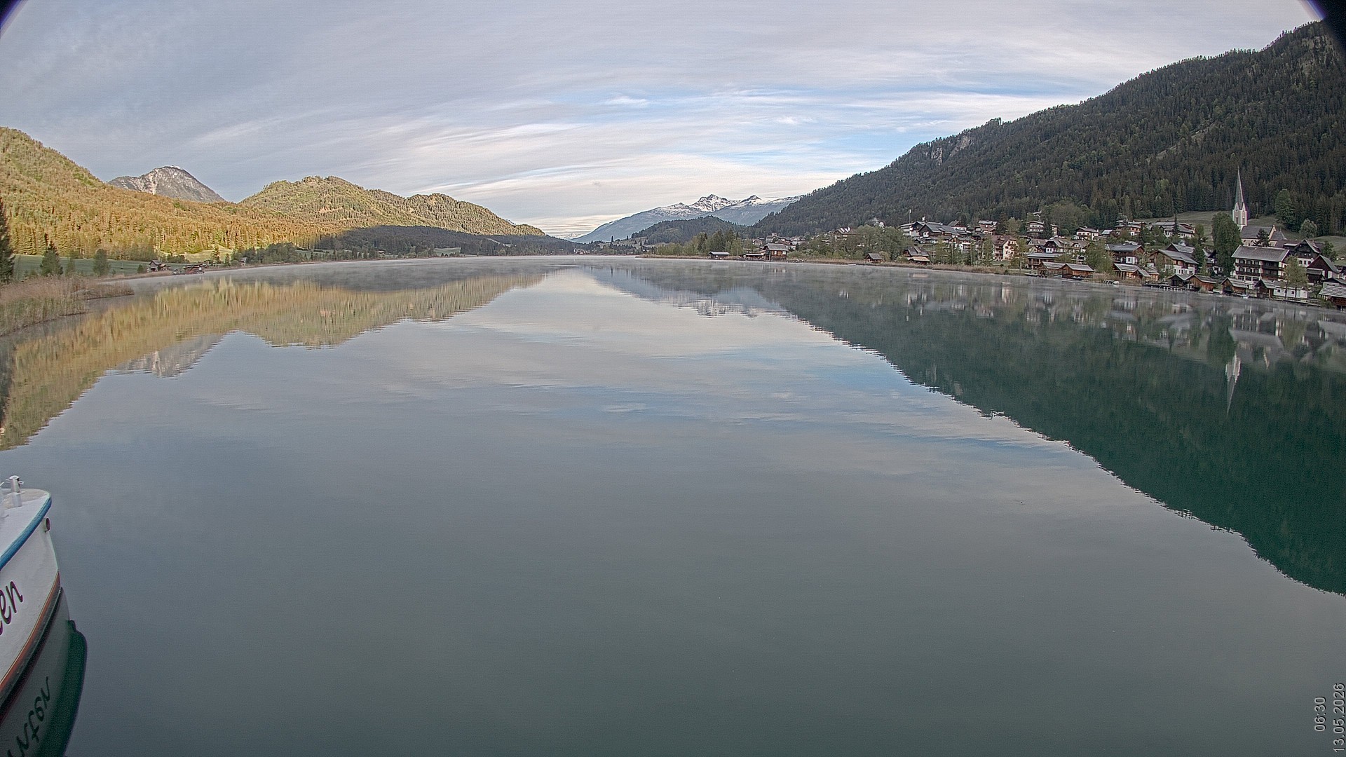 Archiv Foto Webcam Blick über den Weissensee in Kärnten