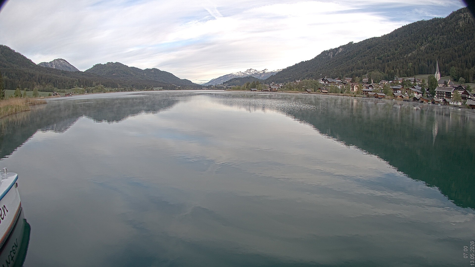 Archiv Foto Webcam Blick über den Weissensee in Kärnten