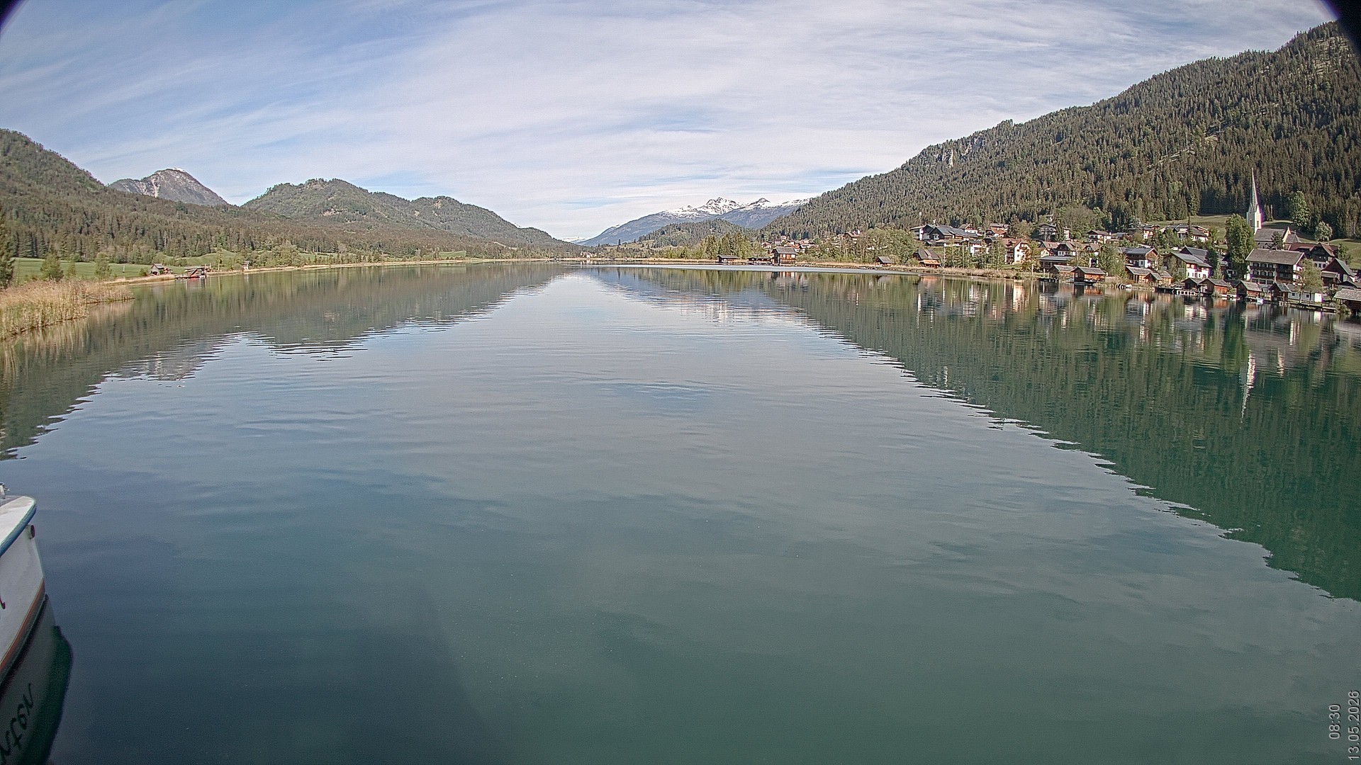Archiv Foto Webcam Blick über den Weissensee in Kärnten