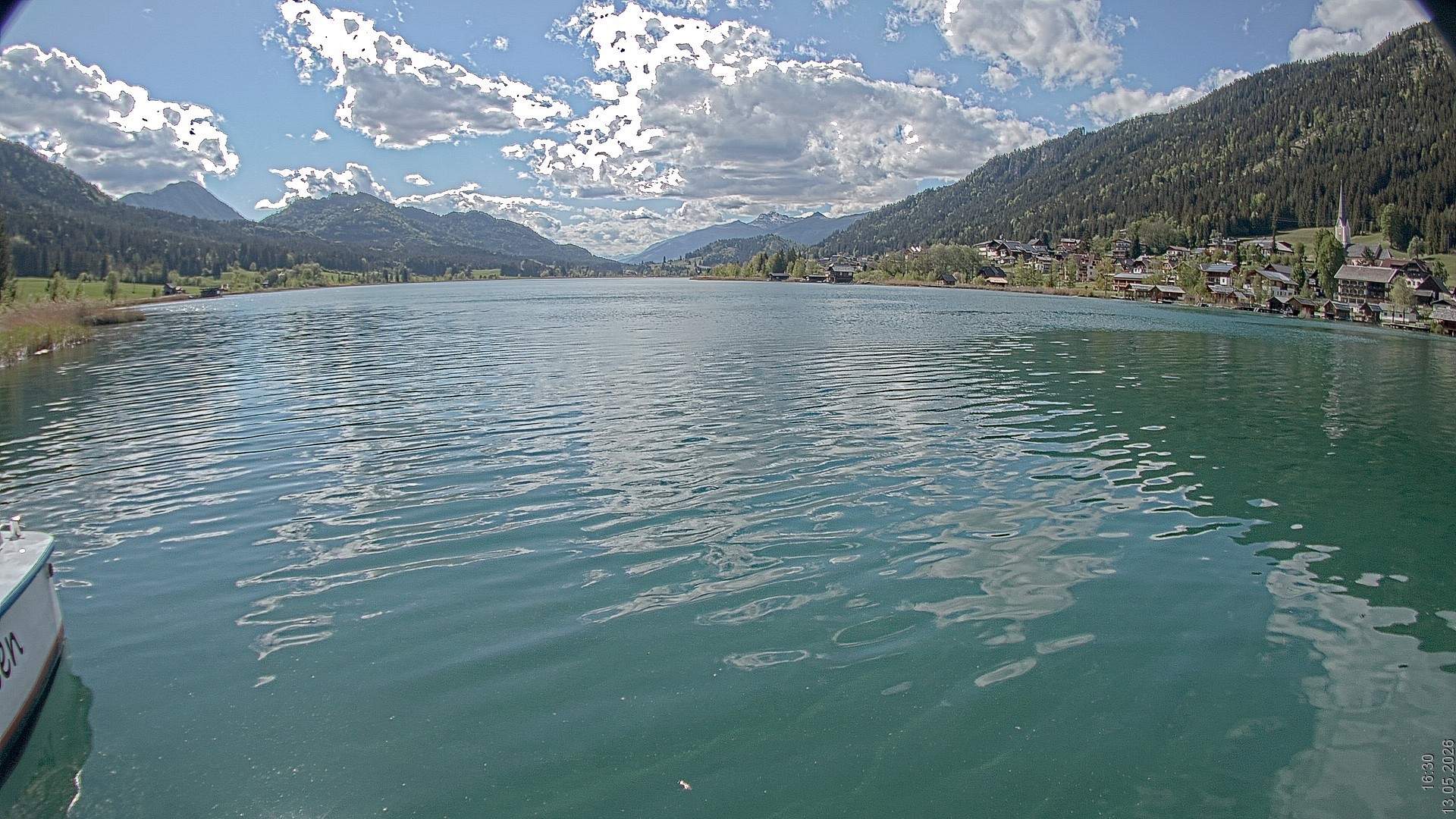 Archiv Foto Webcam Blick über den Weissensee in Kärnten