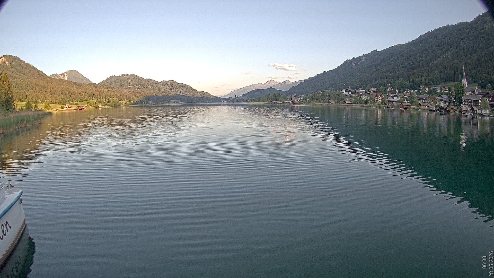 Archiv Foto Webcam Blick über den Weissensee in Kärnten