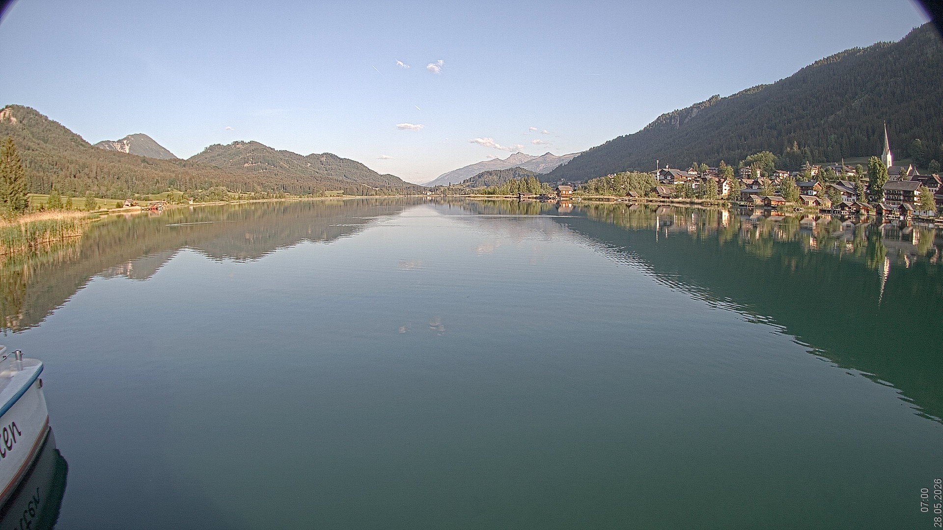Archiv Foto Webcam Blick über den Weissensee in Kärnten