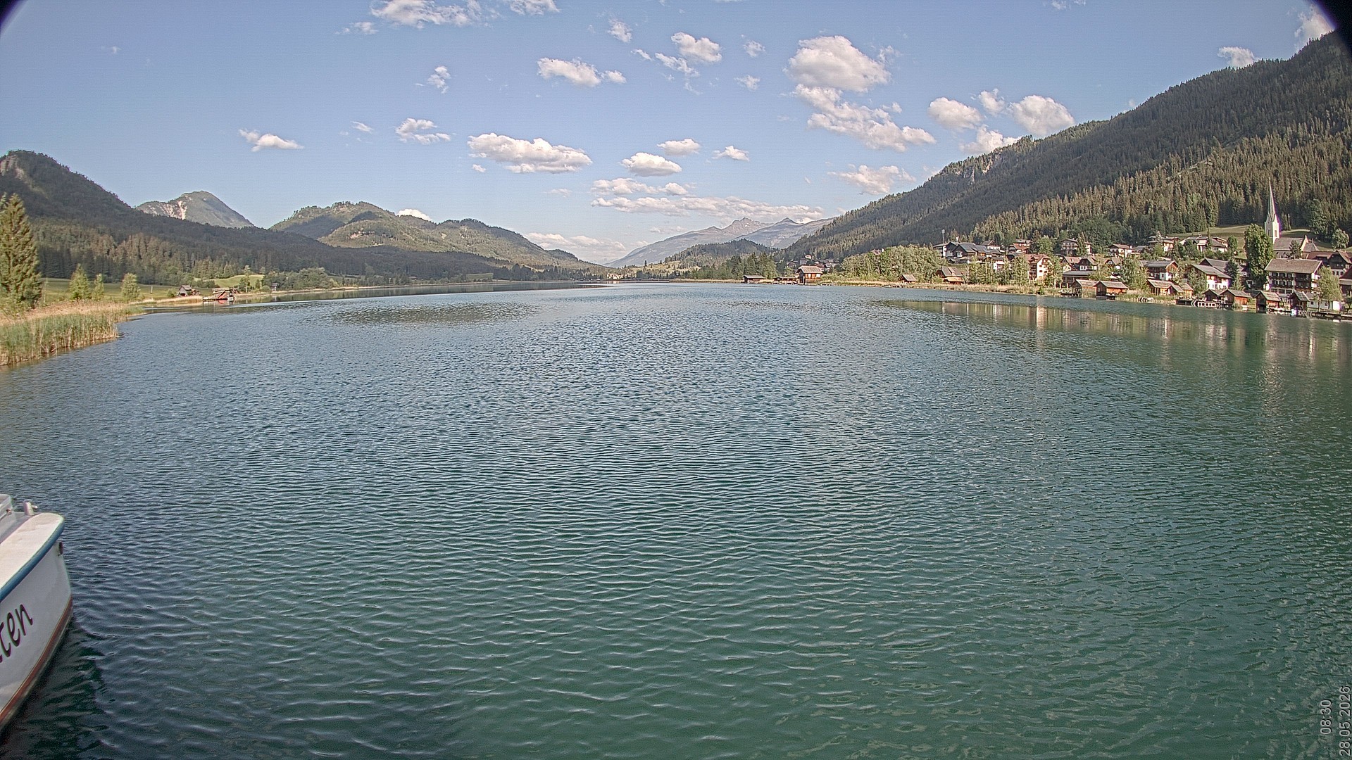 Archiv Foto Webcam Blick über den Weissensee in Kärnten
