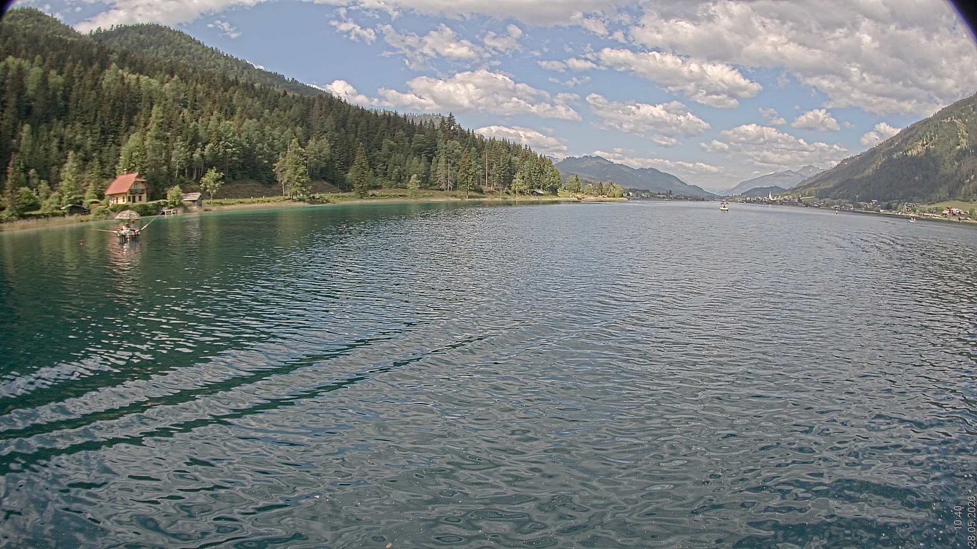 Archiv Foto Webcam Blick über den Weissensee in Kärnten