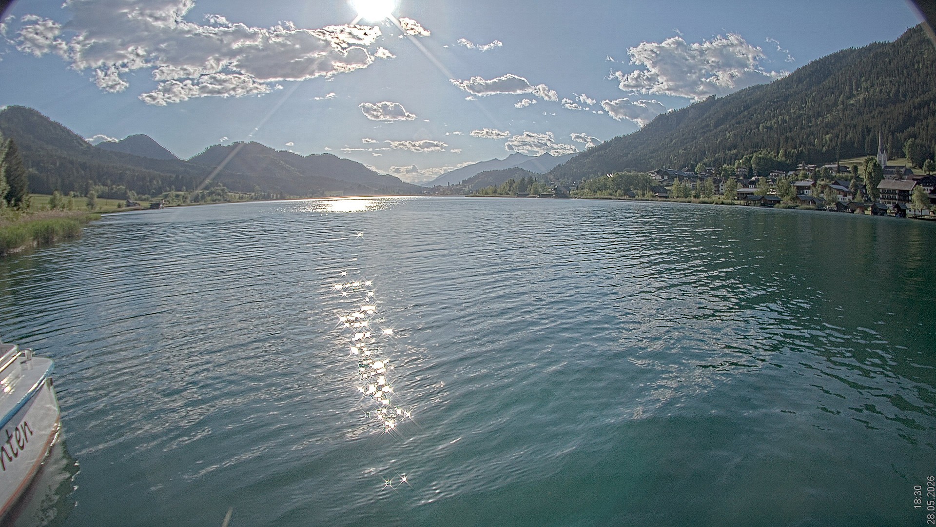 Archiv Foto Webcam Blick über den Weissensee in Kärnten