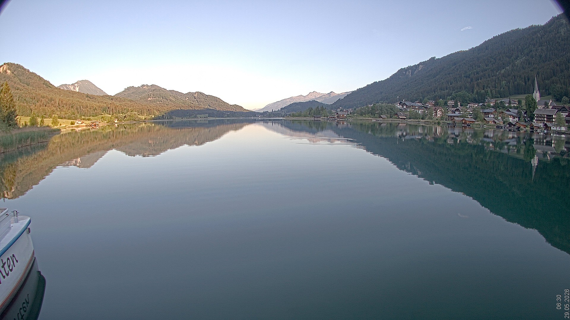 Archiv Foto Webcam Blick über den Weissensee in Kärnten