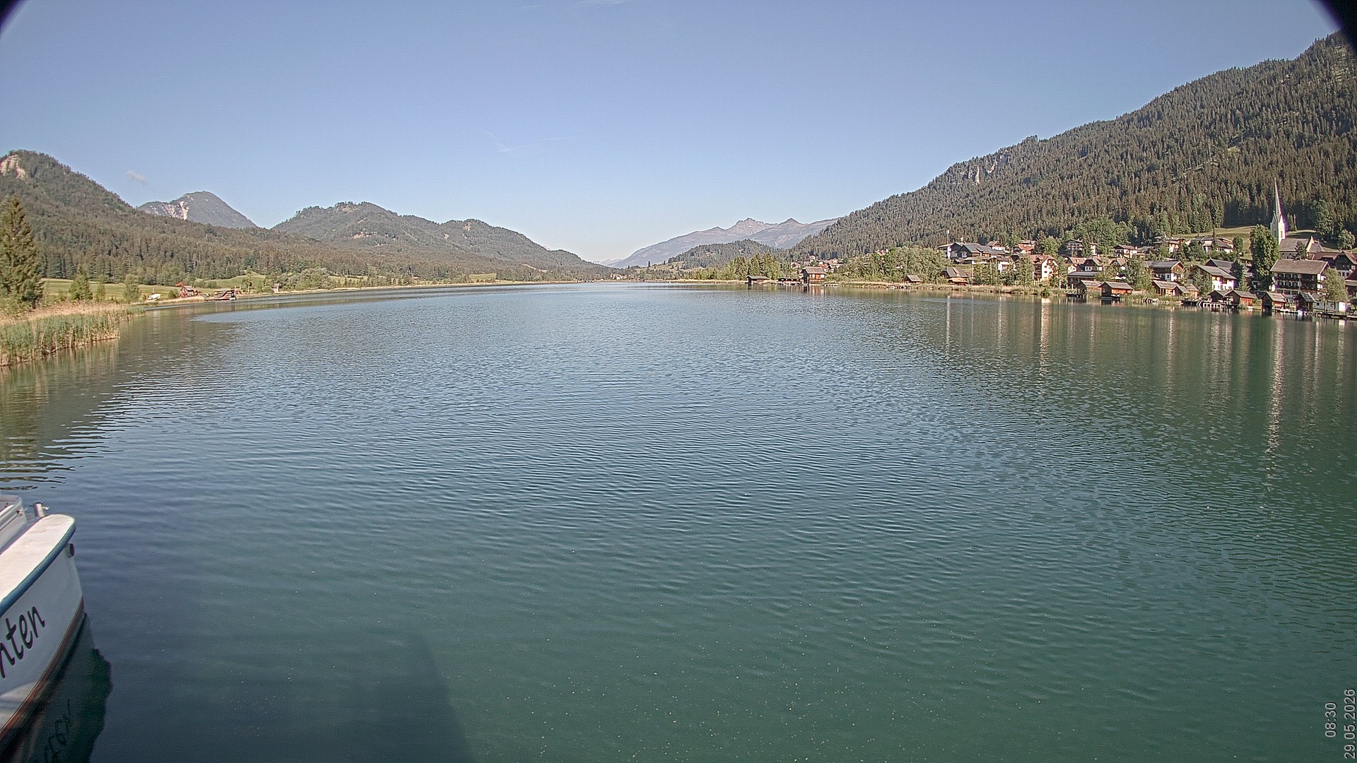 Archiv Foto Webcam Blick über den Weissensee in Kärnten