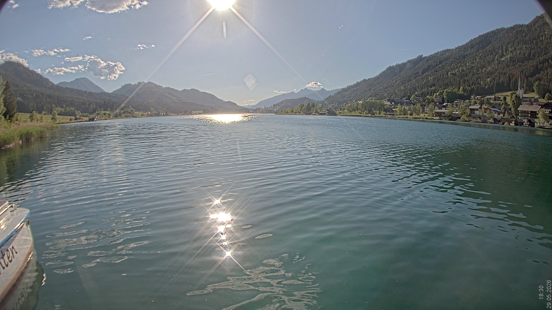 Archiv Foto Webcam Blick über den Weissensee in Kärnten