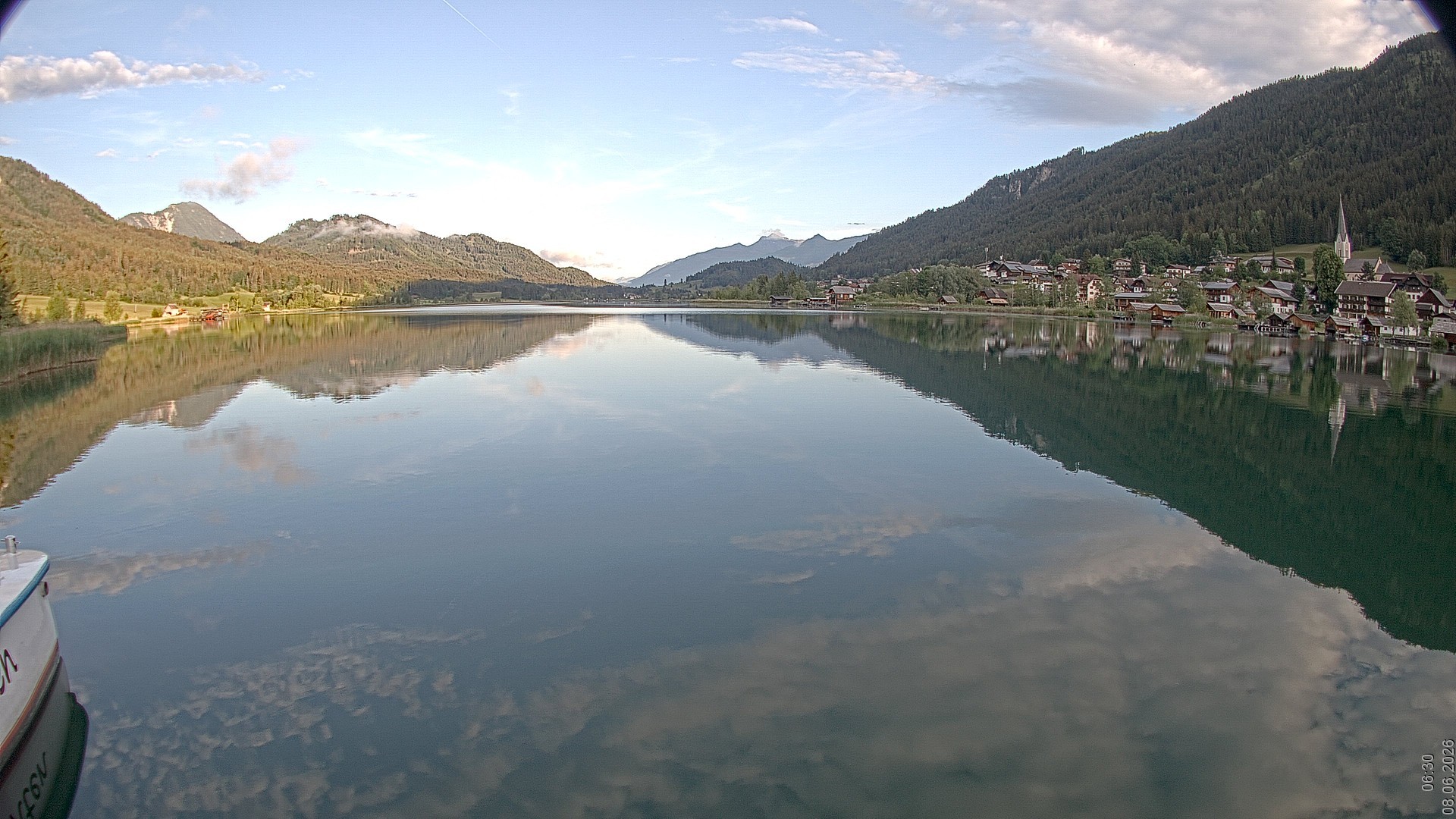Archiv Foto Webcam Blick über den Weissensee in Kärnten
