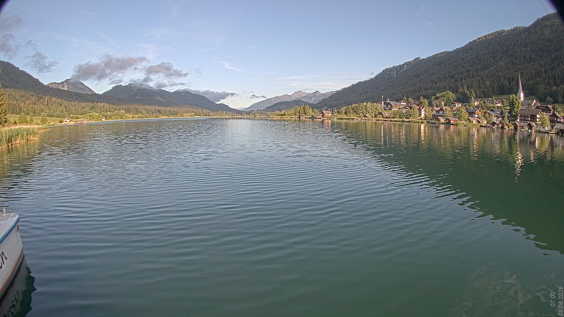 Archiv Foto Webcam Blick über den Weissensee in Kärnten