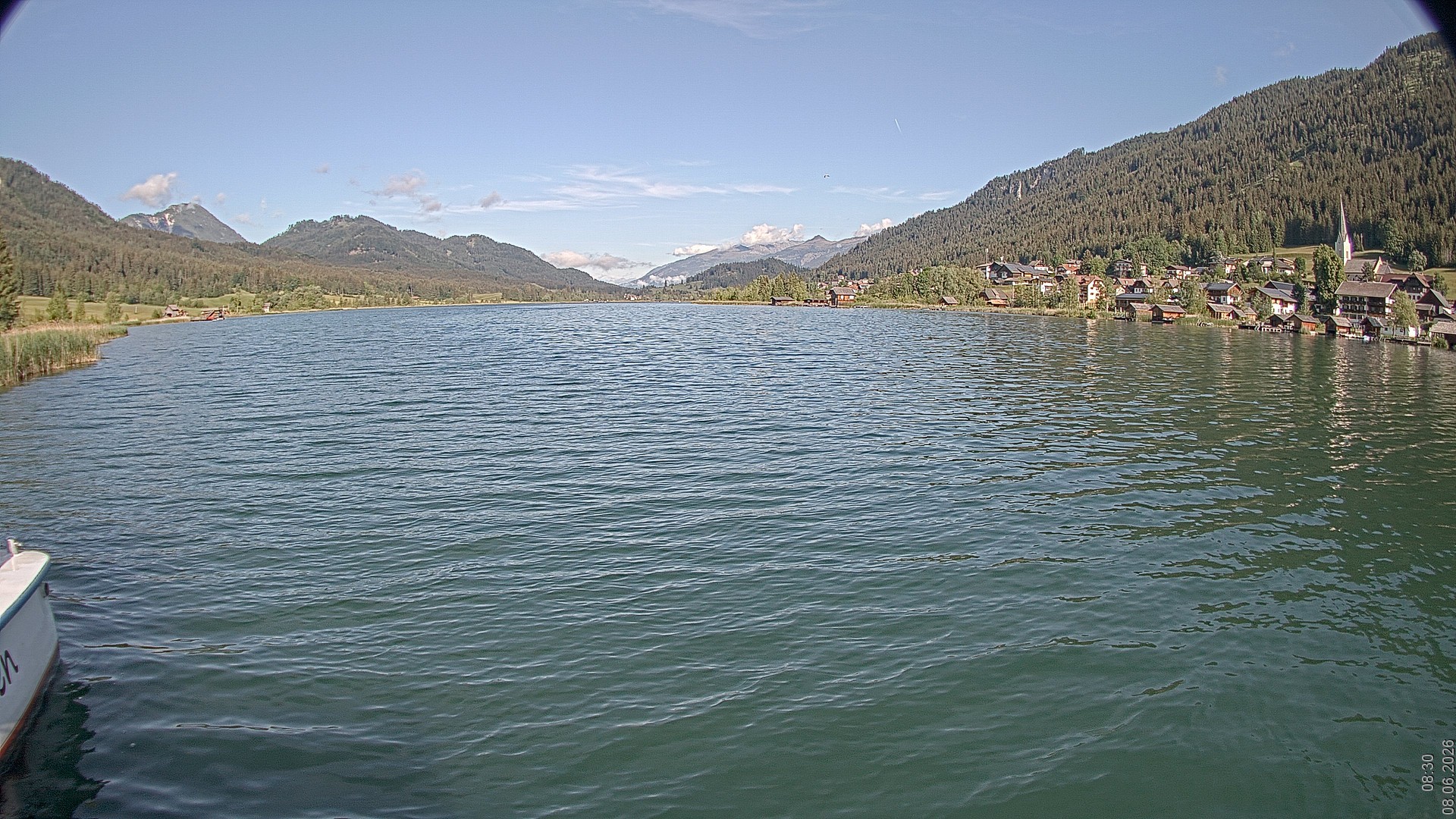 Archiv Foto Webcam Blick über den Weissensee in Kärnten