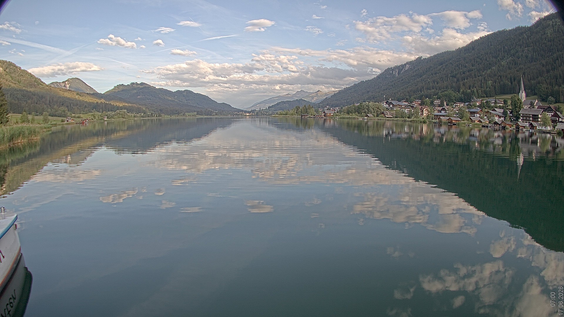 Archiv Foto Webcam Blick über den Weissensee in Kärnten
