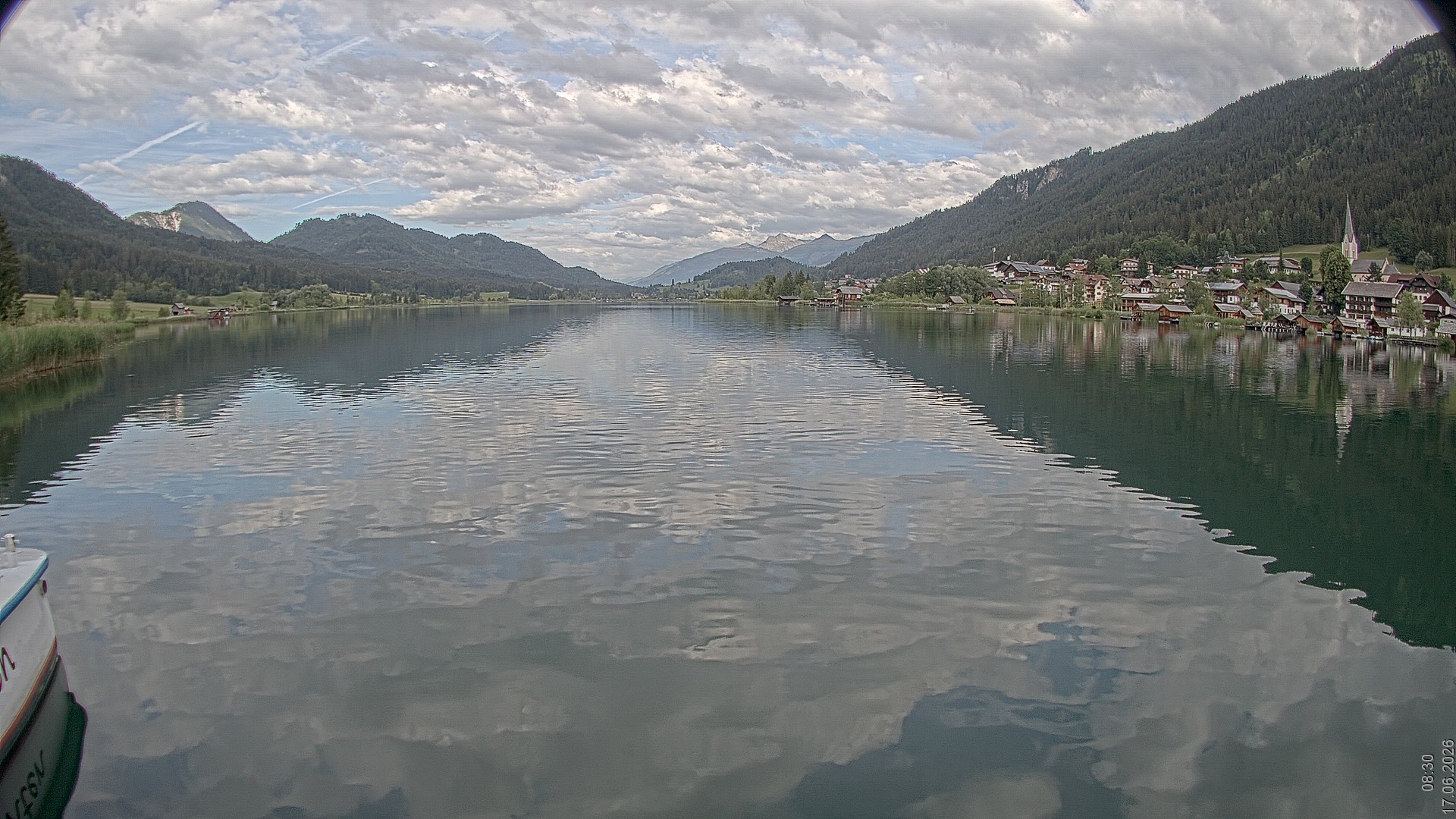 Archiv Foto Webcam Blick über den Weissensee in Kärnten