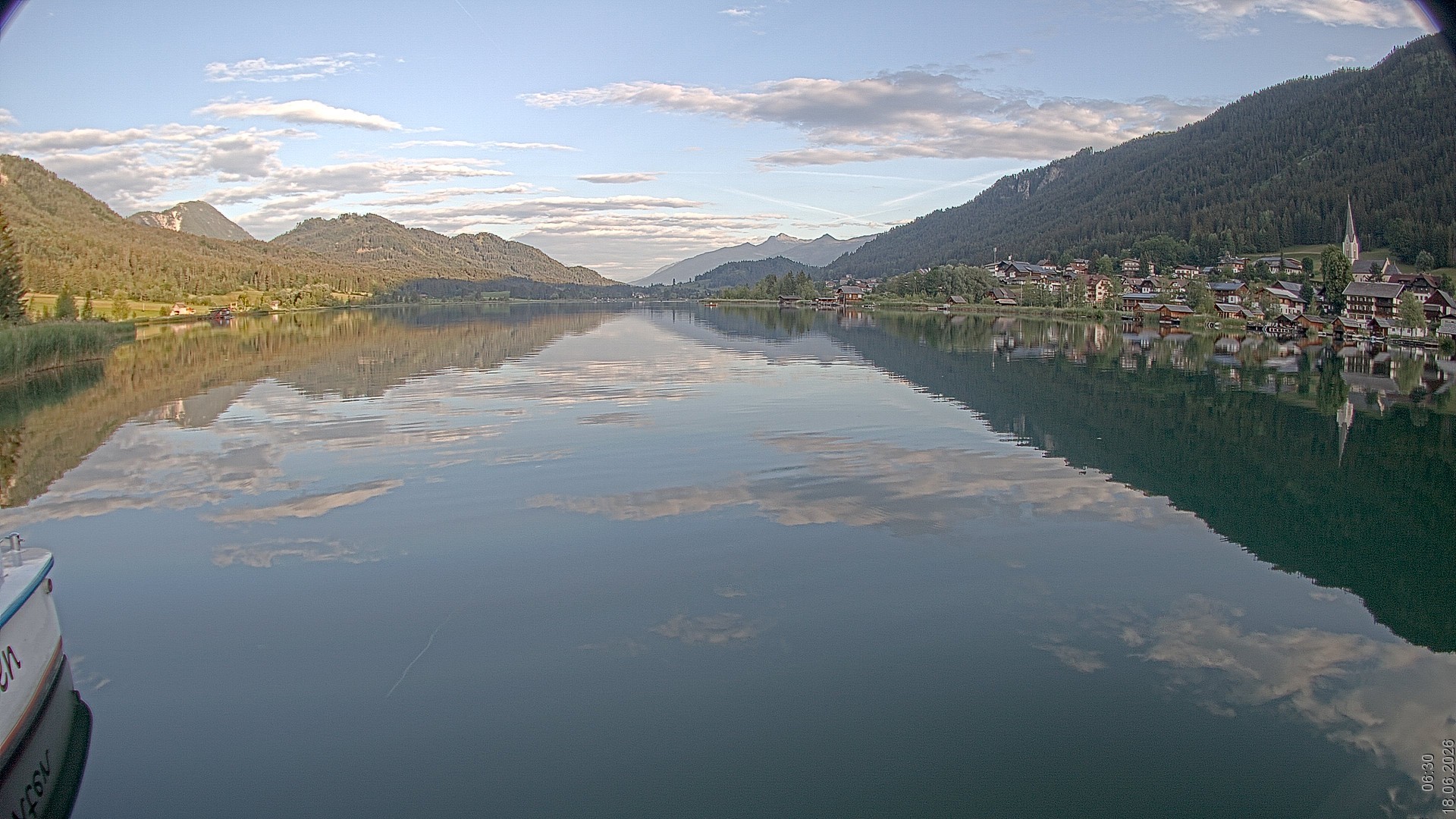 Archiv Foto Webcam Blick über den Weissensee in Kärnten