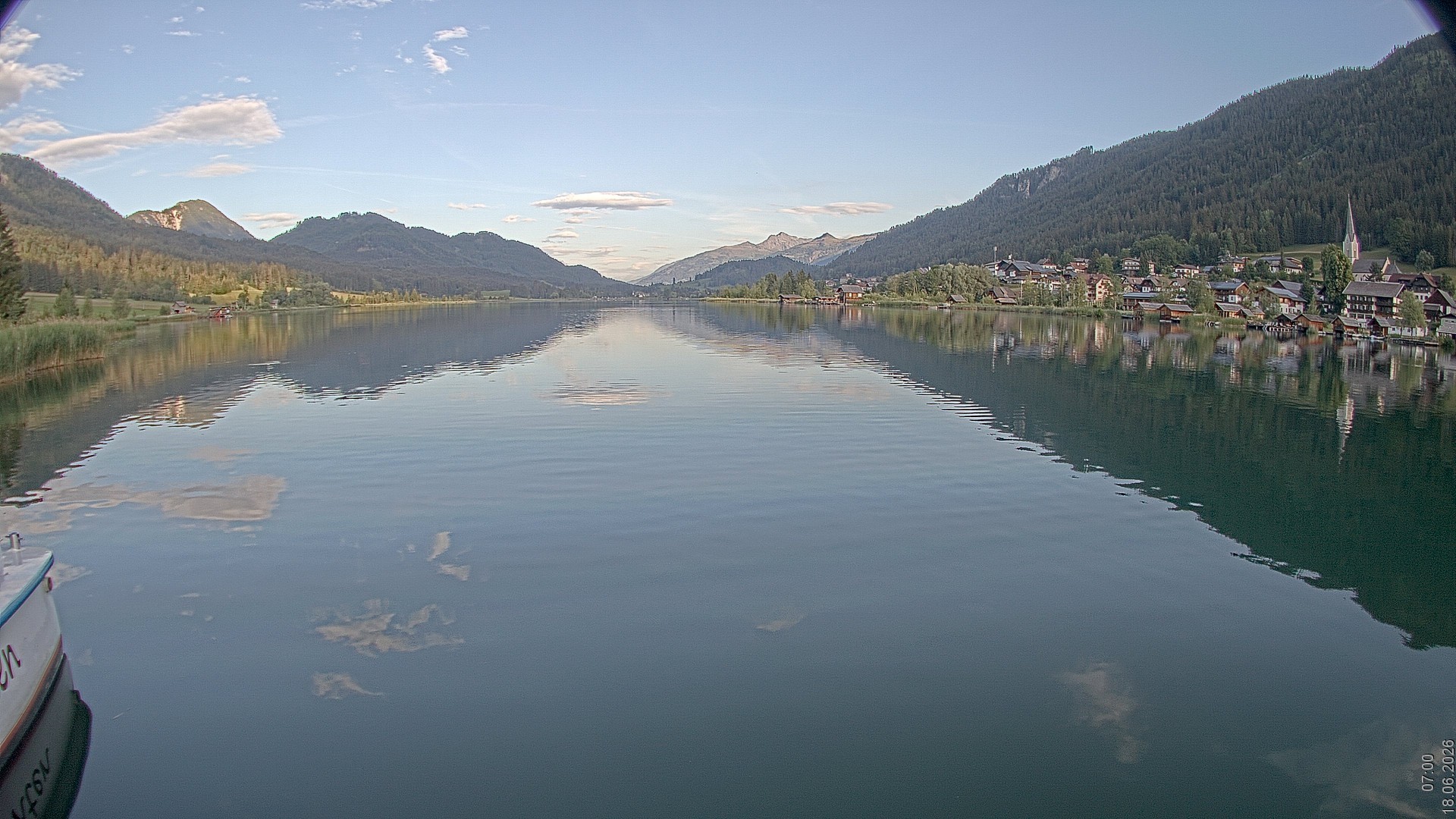 Archiv Foto Webcam Blick über den Weissensee in Kärnten