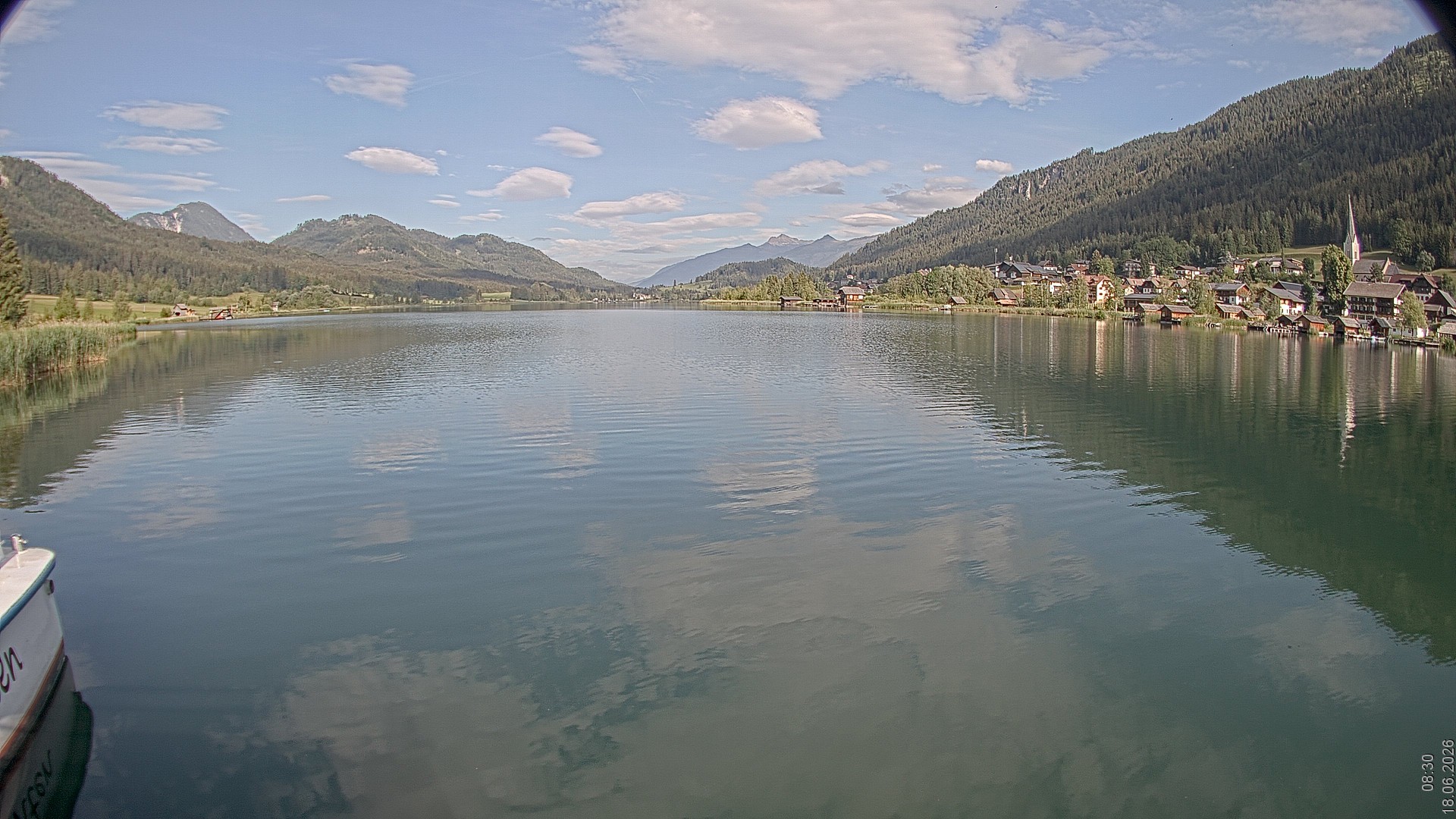 Archiv Foto Webcam Blick über den Weissensee in Kärnten