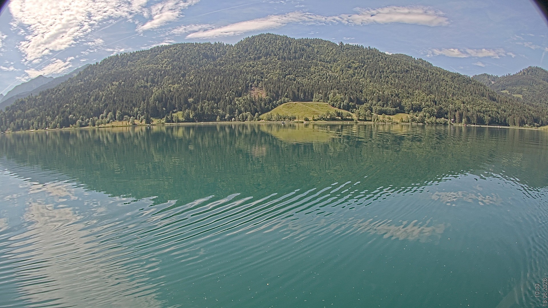 Archiv Foto Webcam Blick über den Weissensee in Kärnten