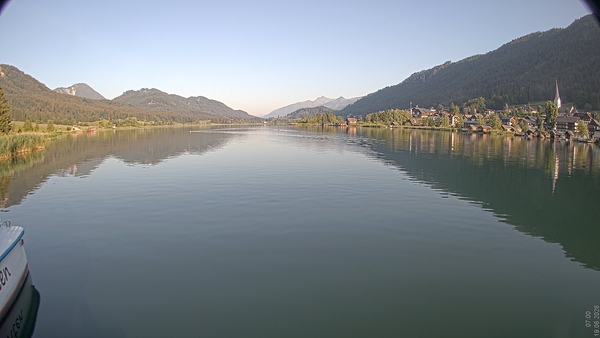 Archiv Foto Webcam Blick über den Weissensee in Kärnten